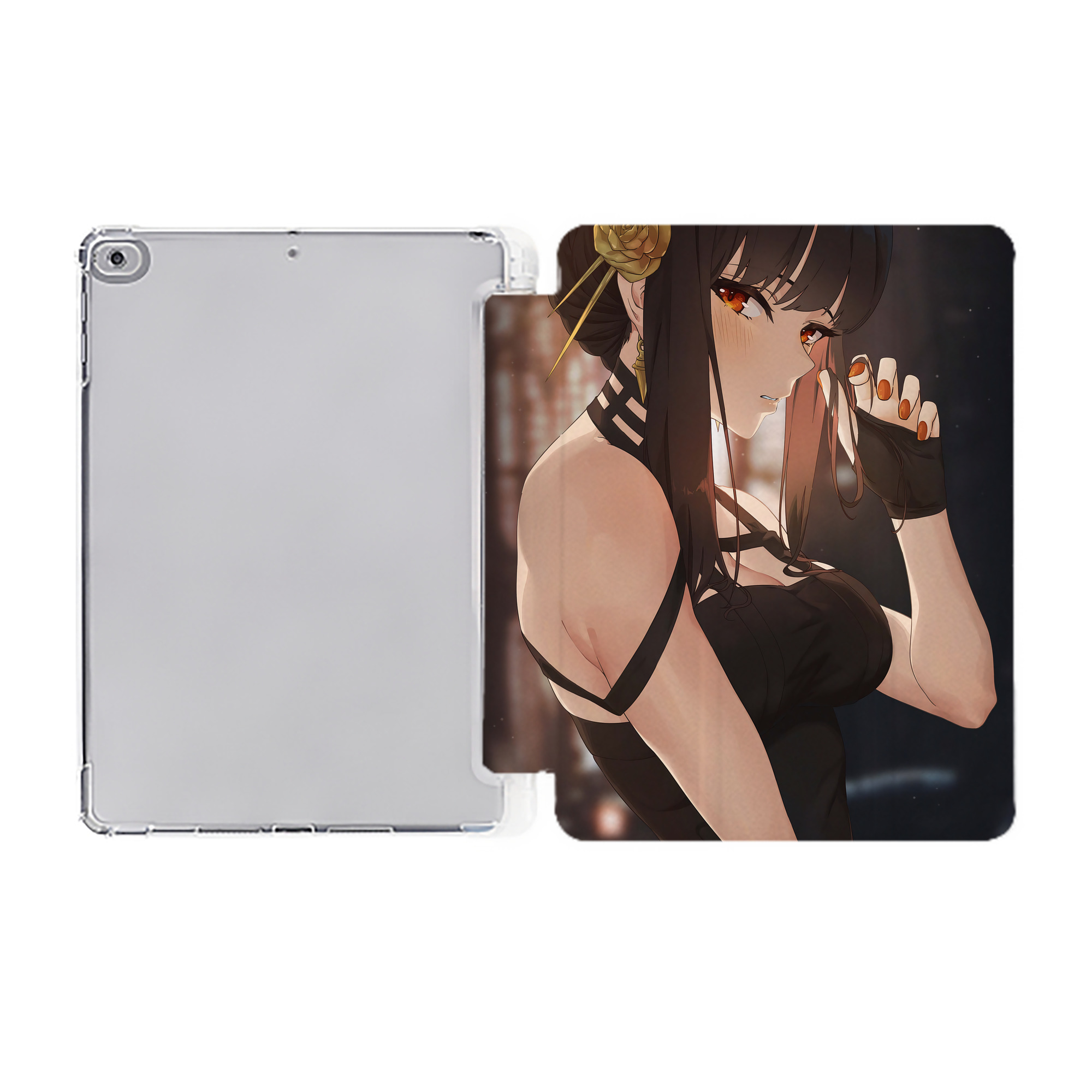 （画像用） SPY×FAMILY间谍家家酒 IPad ケース ペン収納付き 三つ折りスタンド PUレザー×シリコン 対応機種9.5/10.5/10.9インチ